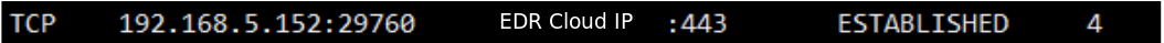 EDR Cloud Network Connection