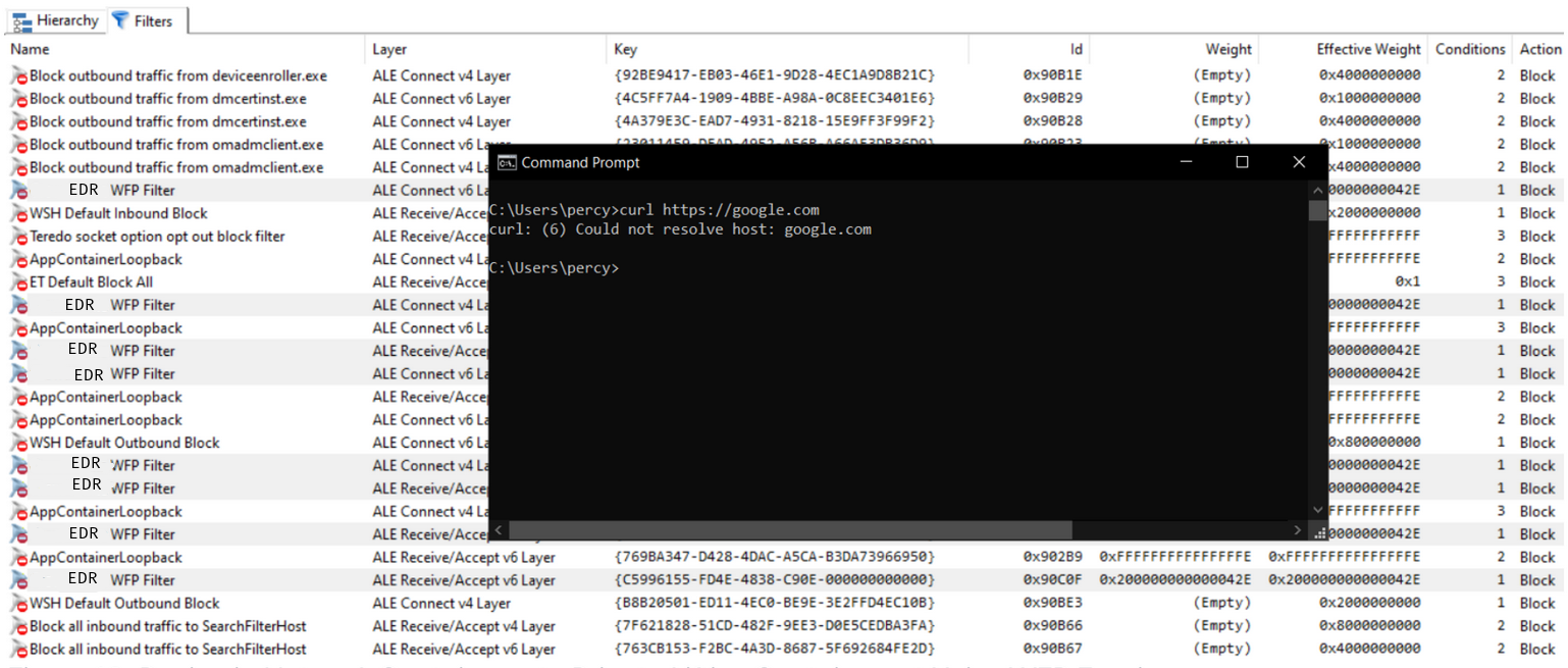 Device in EDR Containment