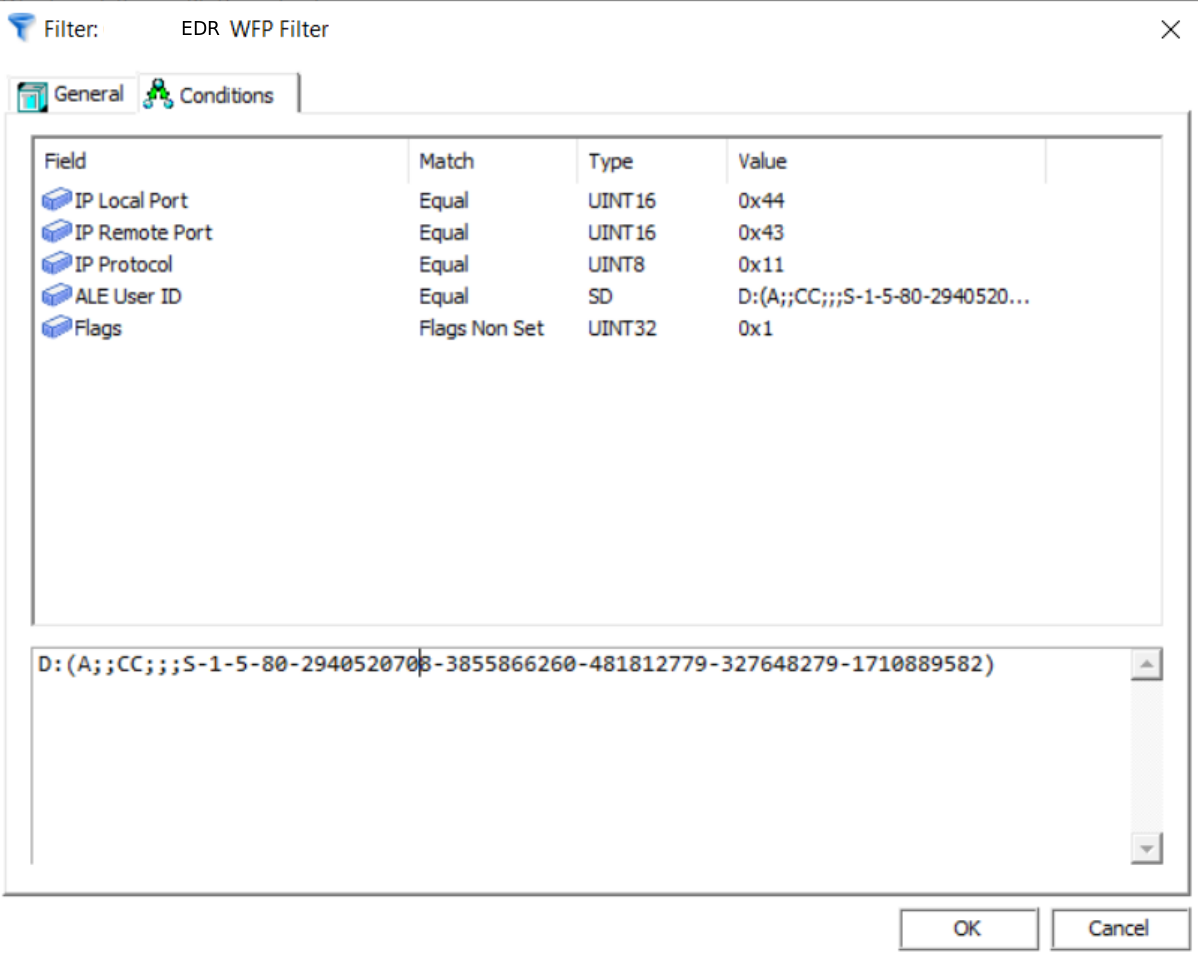 WFP DHCP Allow Filter